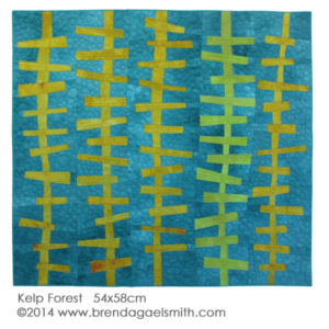 Kelp Forest textile painting Brenda Gael Smith